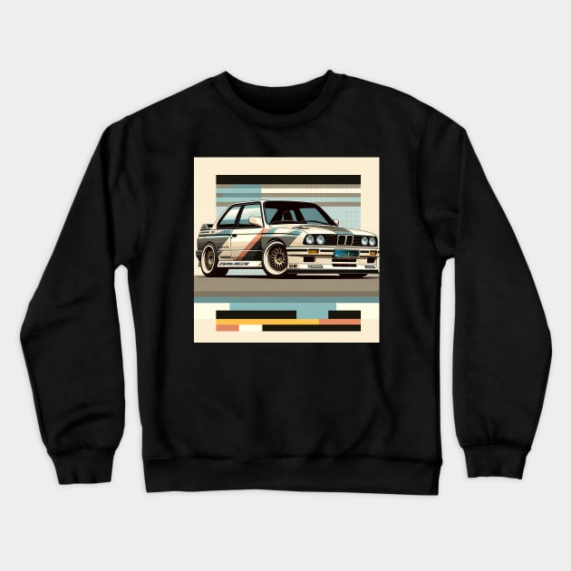 BMW E30 M3 Crewneck Sweatshirt by TaevasDesign